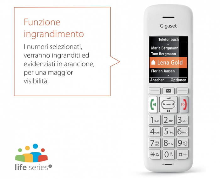 DECT Gigaset E390,Extensie telefon, Alb [6]