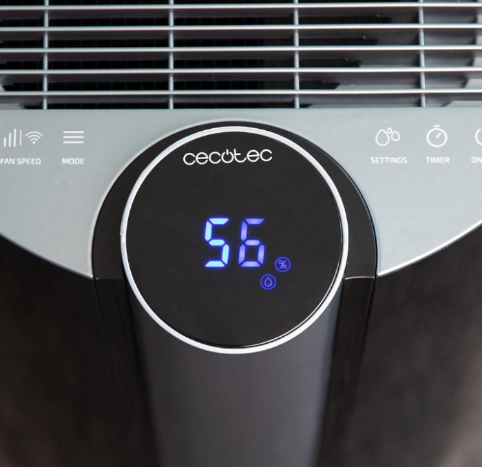 Dezumidificator Cecotec cu cronometru BigDry 9000 Professional negru 320 W, Dezumidifică 20L/zi, Rezervor detașabil de 4,5 litri, Control Wi-Fi, Ecran LED, Acoperire 90 m2 [9]
