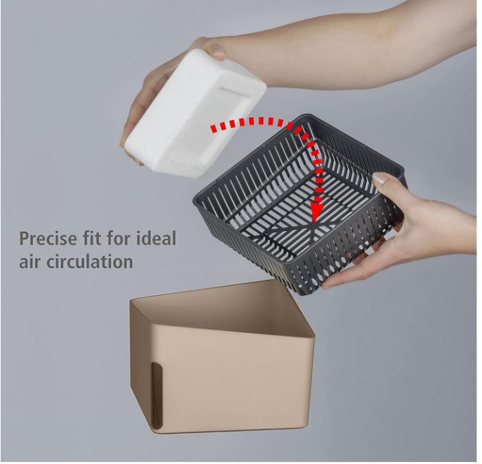 Dezumidificator portabil WENKO Cube, 500 g, 800 ml, 13 x 13 x 13 cm, bej [5]