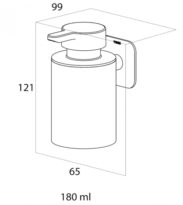Dispenser sapun lichid Tiger, 180 ml, oțel inoxidabil, acoperit cu pulbere neagră [11]