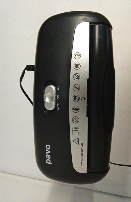 Distrugator de documente cu cos Pavo, pana la 6 coli, 10L, negru, 8029310 [2]