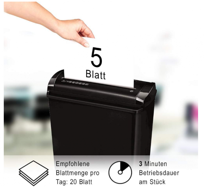 Distrugator de documente Fellowes PowerShred P-25s Strip Cut, 11L [5]