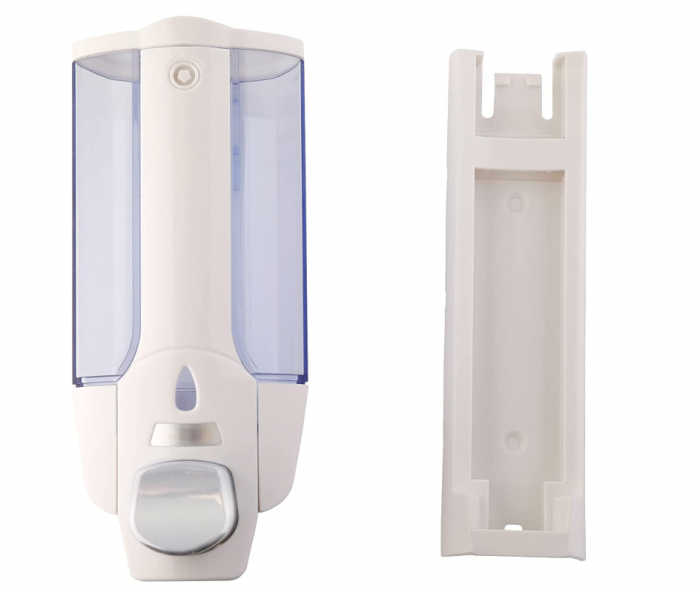 Dozator de săpun Axentia, montare pe perete, plastic, 380 ml, alb, 8 x 19 x 9.5 cm [4]