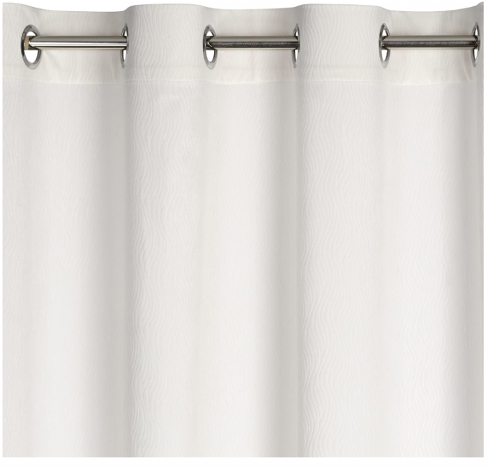 Draperie din catifea cu ochiuri Eurofirany, model ondulat, 140 x 250 cm, alb [2]
