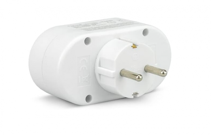 Dublu Stecher Garza 430024 cu impamantare,  Alb [5]