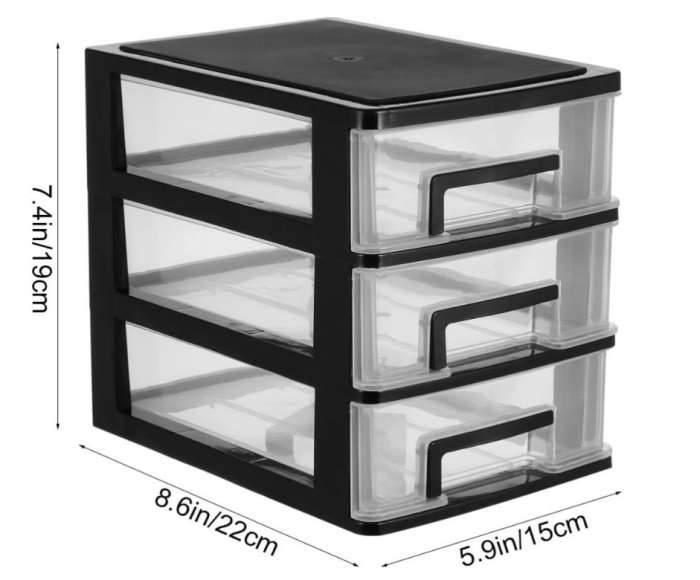 Dulap de depozitare din plastic cu 3 niveluri Healifty [10]