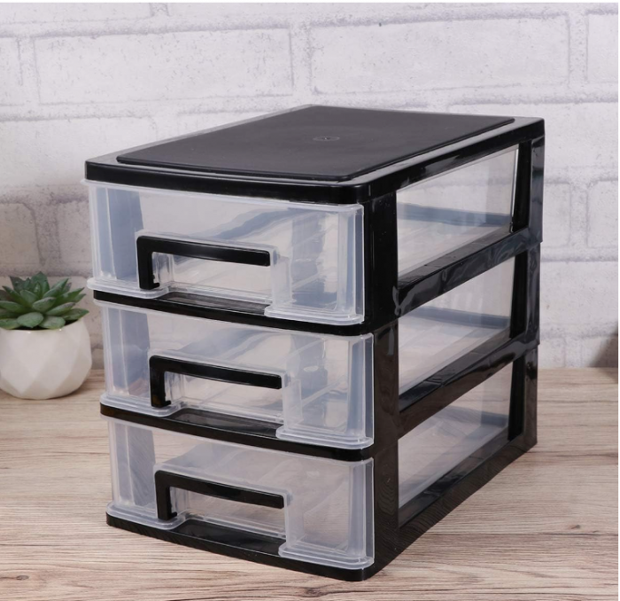 Dulap de depozitare din plastic cu 3 niveluri Healifty [9]