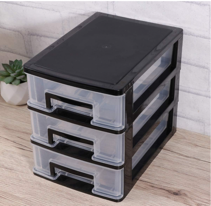 Dulap de depozitare din plastic cu 3 niveluri Healifty [4]