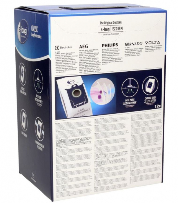 Set 12 saci de aspirator E201SM, ELECTROLUX 9001684811, CLASSIC LONG PERFORMANCE [2]