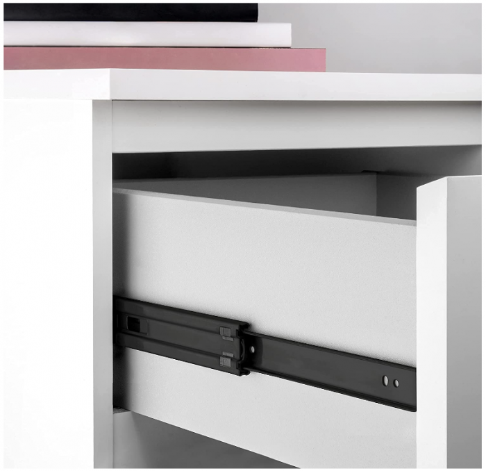 Emuca Set de 5 perechi de glisiere cu bile, extensie completa cu amortizor, 45 x 600 mm, negru [5]