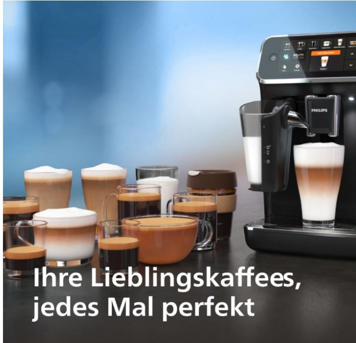 Espressor automat Philips LatteGo EP5441/50, 1500 W, Rasnita ceramica, 12 bauturi, Negru [2]
