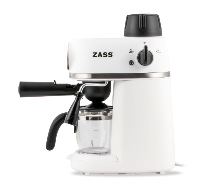 Espressor de cafea Zass ZEM 07 Alb, 800W, presiune 3,5 bari, 240ml, 2-4 cesti [4]