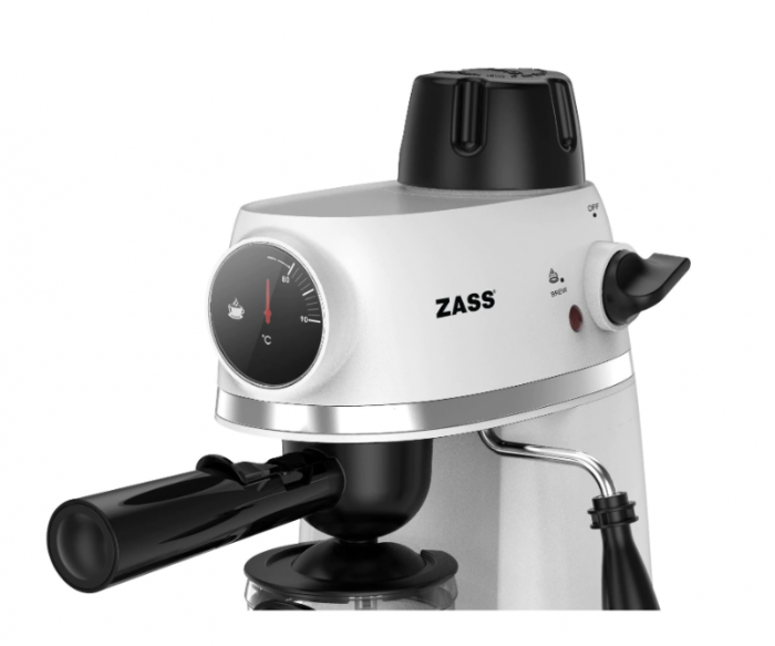 Espressor de cafea Zass ZEM 07 Alb, 800W, presiune 3,5 bari, 240ml, 2-4 cesti [3]