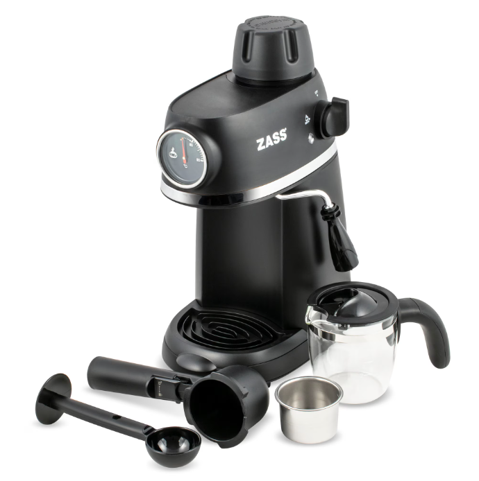 Espressor de cafea Zass ZEM 07 Negru, 800W, presiune 3,5 bari, 240ml, 2-4 cesti [3]