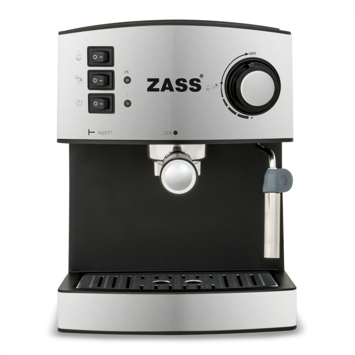 Espressor manual Zass ZEM 04, putere 850W, presiune 15 bari, cu 2 portfiltre [2]