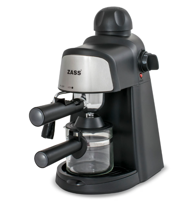 Espressor manual Zass ZEM 05, 800W, Dispozitiv Cappuccino, Negru [3]
