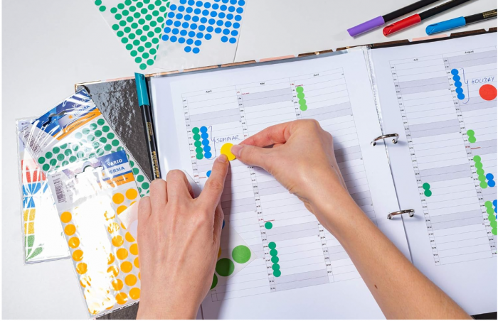 Etichete autoadezive HERMA 2211 colorate Ø 8 mm, 5632 bucati [4]