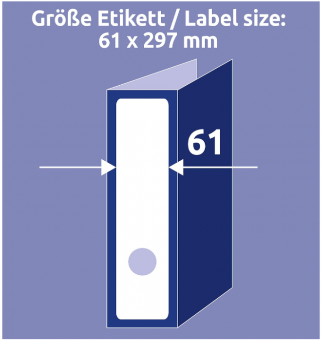 Etichete universale AVERY L4759-10 pentru biblioraft (27 Etichete cu Ultra Grip, 61 x 297 mm) 9 Foi, Alb [5]