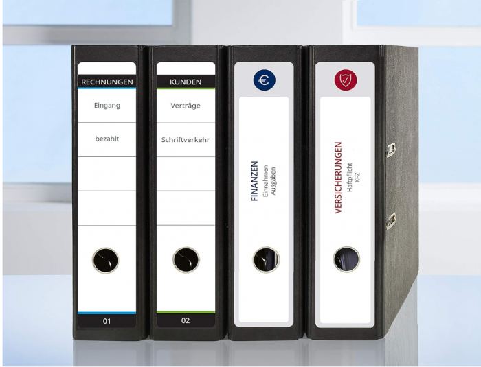 Etichete universale AVERY L4759-10 pentru biblioraft (27 Etichete cu Ultra Grip, 61 x 297 mm) 9 Foi, Alb [8]