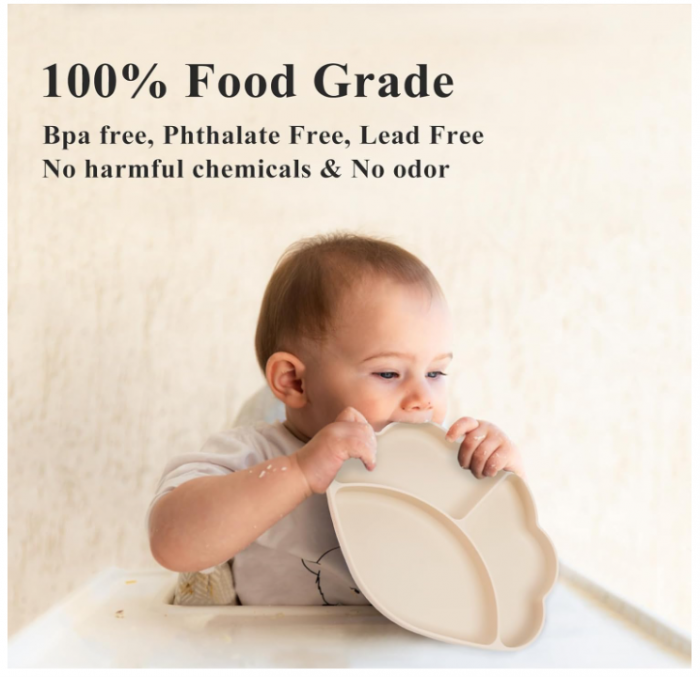 Farfurie pentru bebe COTTONBEBE cu ventuza, lingură + furculiță [3]