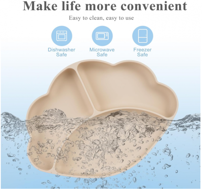 Farfurie pentru bebe COTTONBEBE cu ventuza, lingură + furculiță [7]