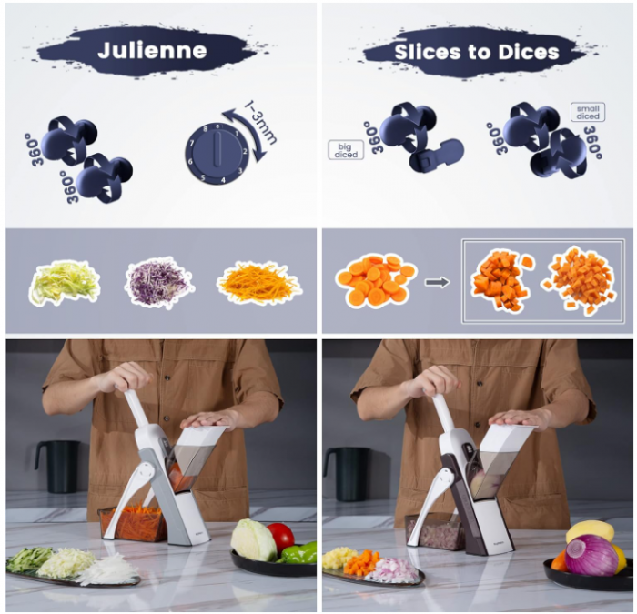 Feliator SUPMAKIN, Mașină de tăiat/tocat/feliat, 1-8 mm [5]