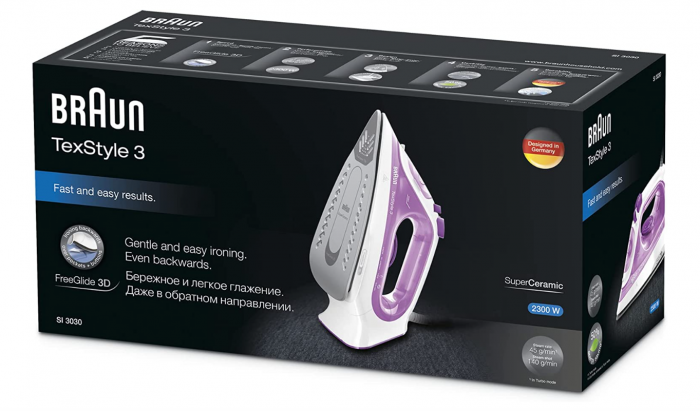 Fier de călcat cu abur Braun House Hold SI3030.PU, 2300 W, 270 mililitri [5]