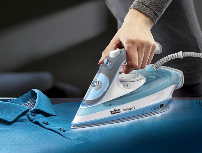 Fier de calcat cu abur Braun Household TexStyle 5 SI 5006 BL, talpa Freeglide 3D, 2600 wati, 180 g/min, 330 ml [6]