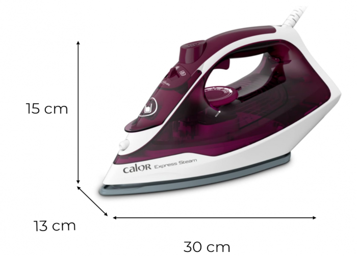 Fier de calcat cu abur Calor Express, 2400 W, talpa ceramica, FV2835C0 [8]