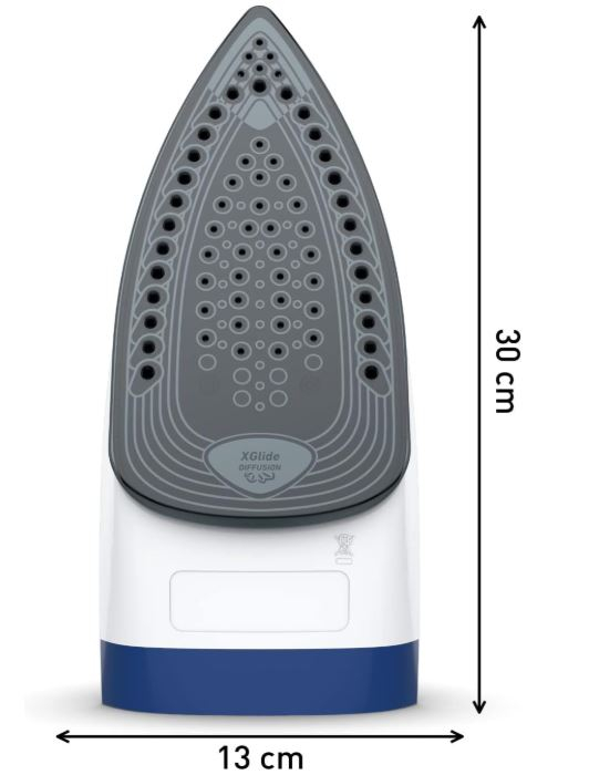 Fier de calcat cu aburi Tefal FV2838 Express, 2400 W, 180 g/min, albastru [5]