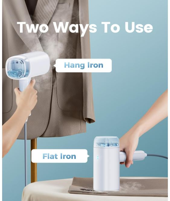 Fier de călcat vertical cu aburi Mioduro, pliabil, 30 g/min, 2000 W, alb [4]