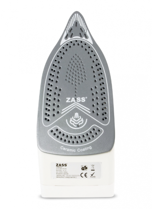 Fier de calcat Zass A 13, 2400W, talpa ceramica, calcare verticala, Jet 140g/min [3]