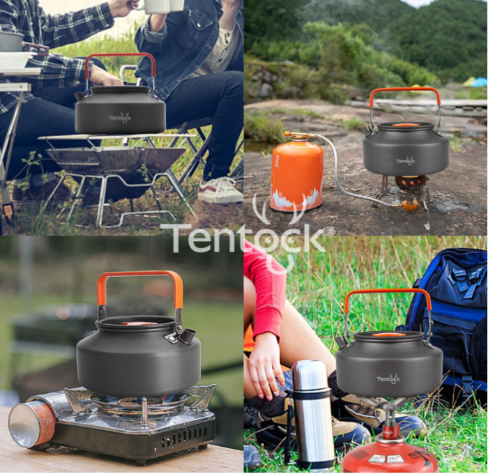 Fierbător/Ceainic Tentock pentru camping, de 1L, din aluminiu [7]
