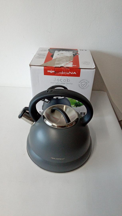 Fierbător de ceai FLORINA din oțel inoxidabil, 2.5 L, gri [3]