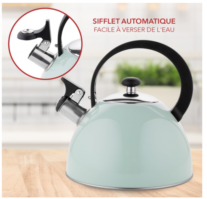 Fierbător de ceai FLORINA din oțel inoxidabil, 2.5 L, verde [4]