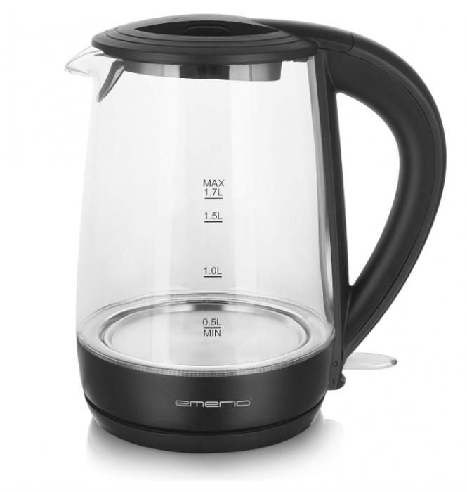 Fierbător de sticlă electric Emerio WK-123124, 1.7L, fără BPA, 2200W [3]