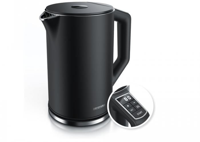 Fierbator electric Arendo din otel inoxidabil, 40-100 grade, 1.5 L [1]