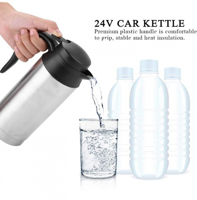 Fierbator electric auto Nikou, 24V, 750ml, inox, priza pentru masina [5]