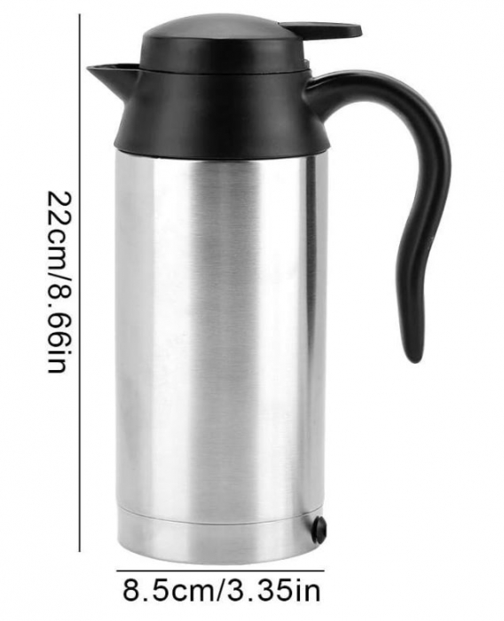 Fierbator electric auto Nikou, 24V, 750ml, inox, priza pentru masina [7]