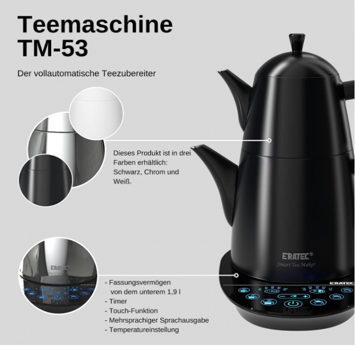 Fierbator electric automat TM-53 1.9L 2000W, ceainic [2]