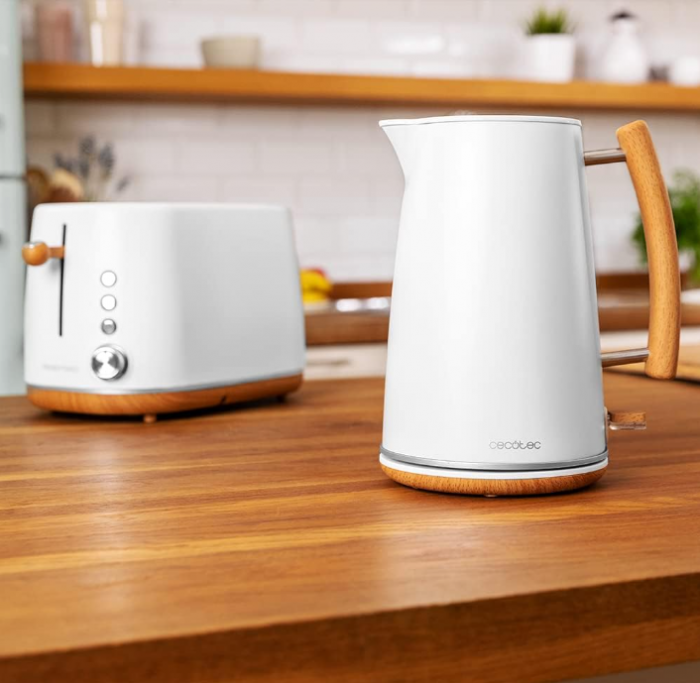Fierbător electric Cecotec ThermoSense 400 White Woody, Capacitate 1.7 L, Putere 3000 W [8]
