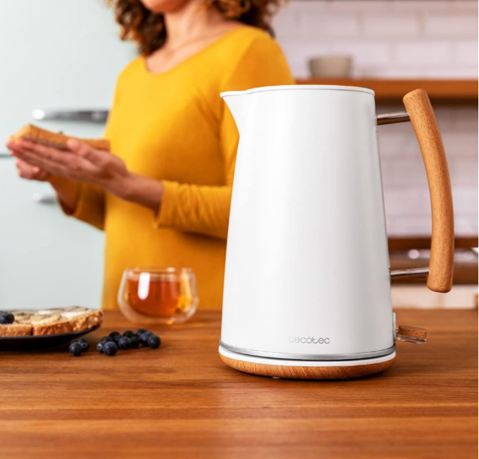 Fierbător electric Cecotec ThermoSense 400 White Woody, Capacitate 1.7 L, Putere 3000 W [6]