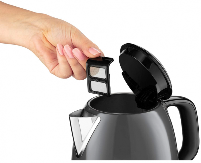 Fierbător electric compact Russell Hobbs, 1L, 2400W, filtru de calcar detașabil și lavabil, oțel inoxidabil, 24993-70 [5]