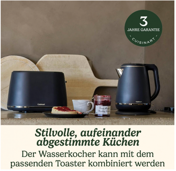 Fierbător electric Cuisinart CJK780E 1,5 L, 3000 W, gri [10]