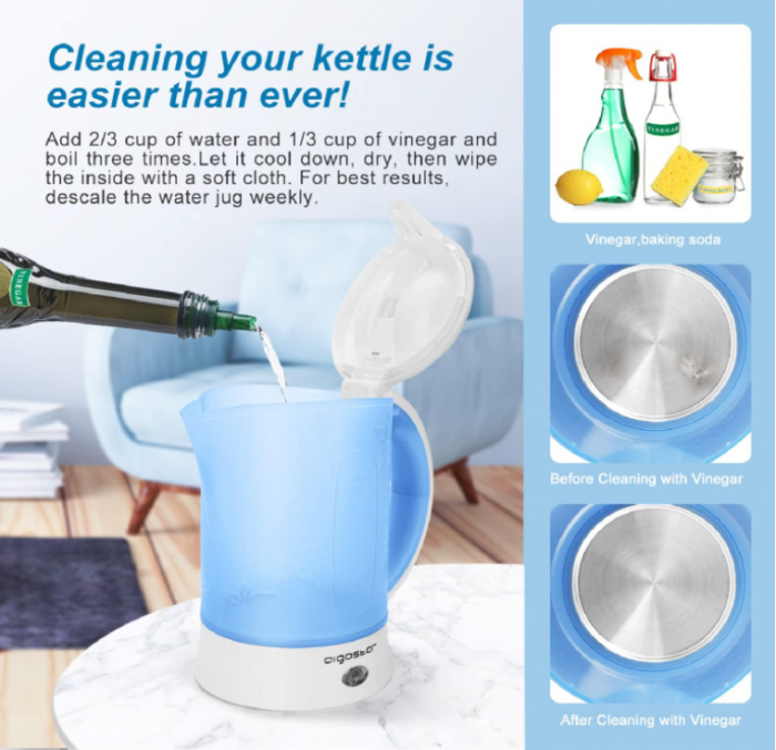 Fierbător electric de calatorie Aigostar Walking Drip, 650W, 0.6 litri [8]