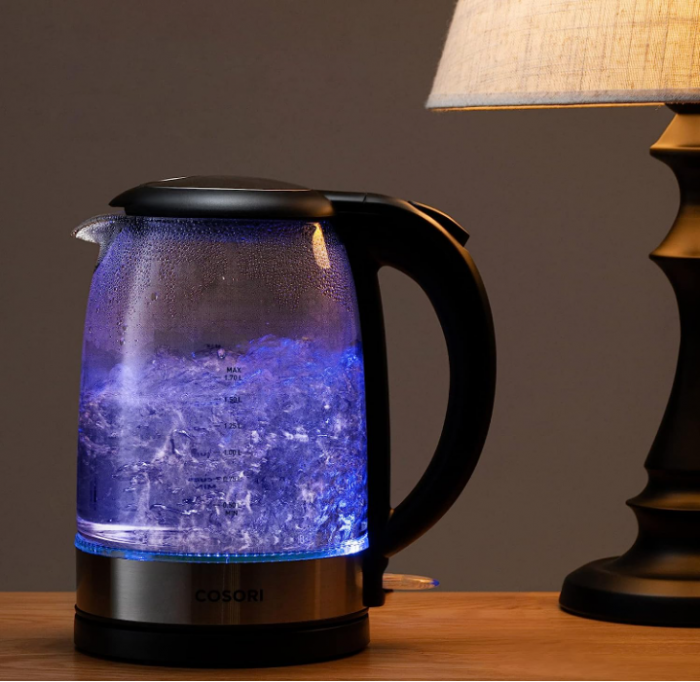 Fierbător electric din sticlă COSORI, 1.7L, 2200W, oțel inoxidabil, fără BPA [8]