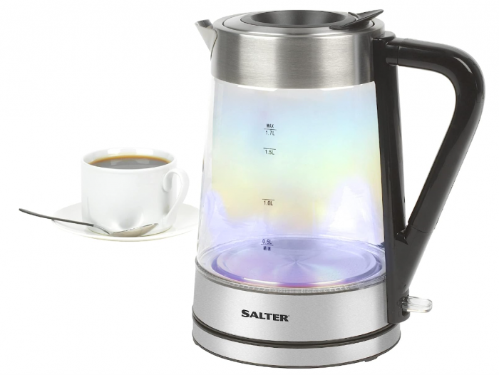 Fierbător electric din sticlă Salter EK5078IR, 1.7L, filtru de calcar, 2200W [6]