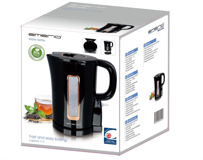 Fierbător electric Emerio WK-125130, 1.7L, 2200W, fără BPA [8]