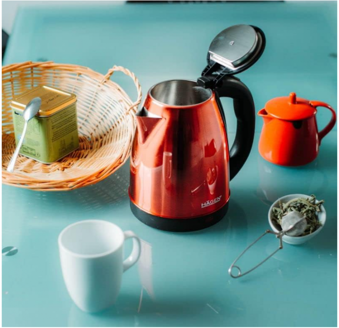 Fierbător electric Hagen, 1.8L, oțel inoxidabil, fără fir, HA5525-RED [5]