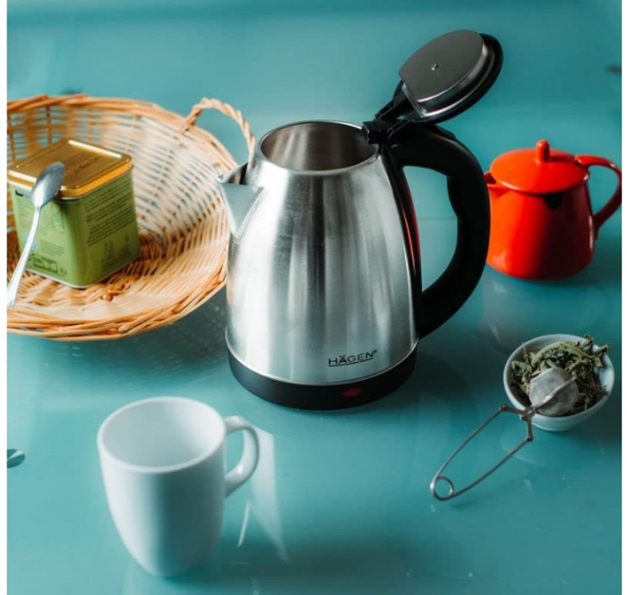 Fierbător electric Hagen, 1.8L, oțel inoxidabil, fără fir, HA5525-SIL [6]